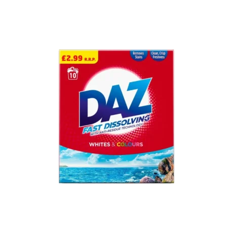 DAZ Fast Dissolving Whites & Colours Washing Powder (10 Washes) 600g