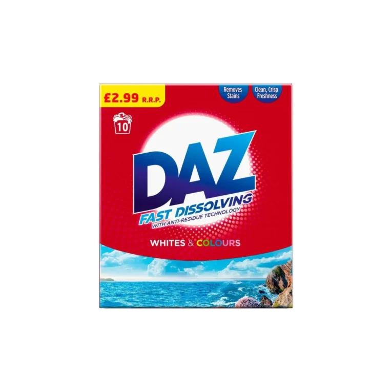 DAZ Fast Dissolving Whites & Colours Washing Powder (10 Washes) 600g