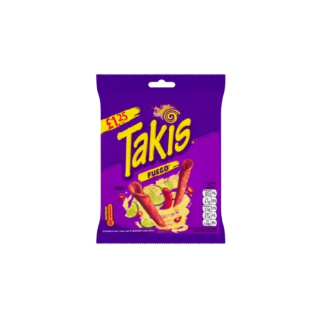 Takis Fuego Seasoned Chilli and Lime Flavour Corn Snack (55g, 100g, 180g)